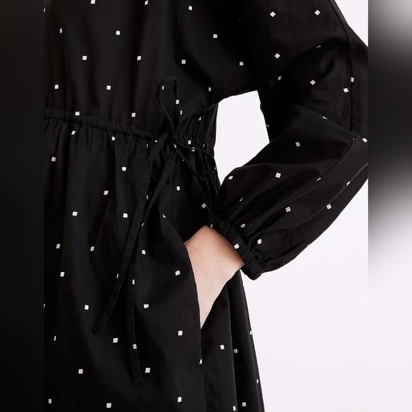 Madewell Button-Front Tie-Waist Mini Dress in Square Spot - Picture 2 of 7
